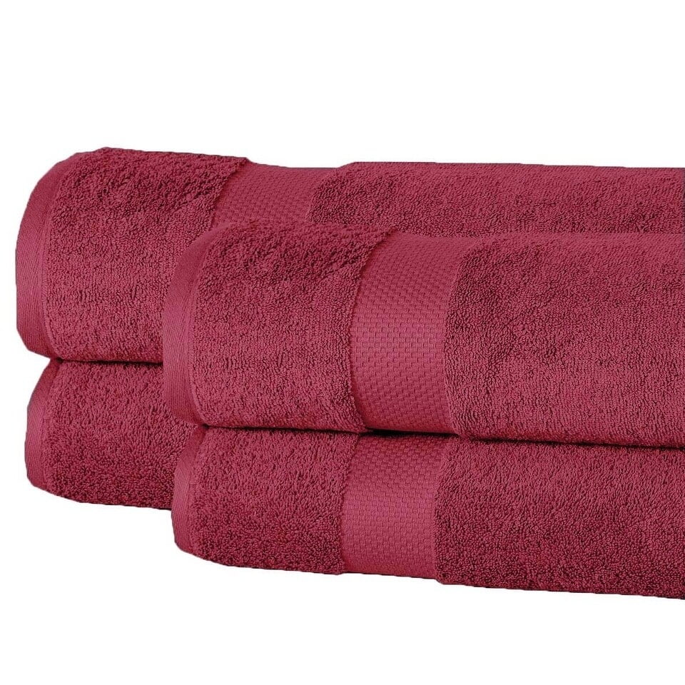 Spa Collection 100% EGYPTIAN COTTON TOWEL LUXURY COMBED SUPERSOFT 550 GSM HAND BATH TOWEL SHEET Red, Bath Sheet