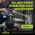 thumbnail image 4 of Sun Joe 2200 PSI Electric Pressure Washer, 1.1 GPM Power Cleaner w/ 7-Piece Accessory Kit, 4 of 7