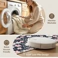 thumbnail image 5 of ODIKA 8'x10' Washable Area Rug Scatter Delicate Pink Scroll Motif Boho Entryway Decorative Entry for King Size Bedroom Under Bed, Master Suite, Non-Shedding, Easy Care, 5 of 7