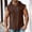 Brown, variant on Men's Linen Sleeveless Hoodie Tank, 1/4 Zip Pullover with Drawstring for Casual Sports and Daily Wear Orange XL