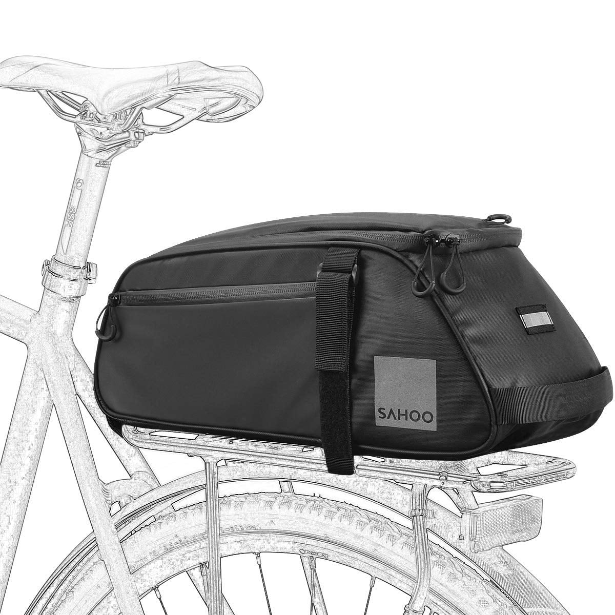 Sahoo Bike Rack Bag 141470 Bicyle Rear Rack Bag, Water Resistant