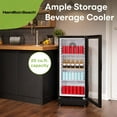 thumbnail image 3 of Hamilton Beach 6.0 Cu. ft. Commercial Beverage Refrigerator, Tempered Glass Door Merchandise Display Fridge, 3 of 11