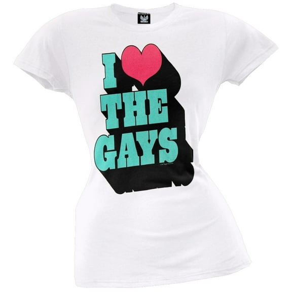I Heart The Gays Ladies T-Shirt - Large