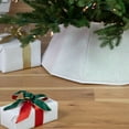 thumbnail image 2 of Northlight 26" Shiny White Fabric Hexagonal Christmas Tree Collar, 2 of 6