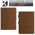 thumbnail image 5 of Case for Amazon Kindle 11th Generation (2022 Release), Embossed PU Leather Cover Flip with Smart Auto Wake / Sleep Stand Function Pencil Holder and Card Slots & Footgrip Case, Brown, 5 of 5