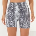 thumbnail image 4 of Pantalones cortos de yoga con estampado digital sin costuras, pantalones cortos de otoño e invierno para mujer, pantalones de yoga adelgazantes de cintura alta que contraen el vientre, color melocotón, 4 of 5