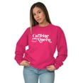 thumbnail image 4 of Caffeine Queen Coffee Addict Latte Women Plus Size Crewneck Sweatshirt Brisco Brands 3X, 4 of 5