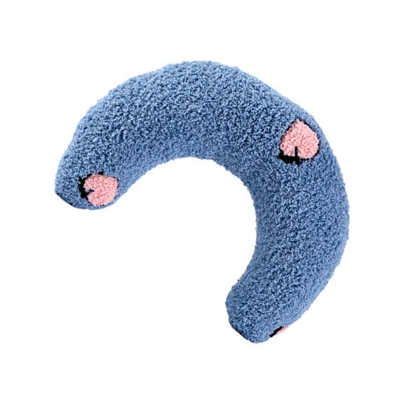 IBASETOY Neck Roll Pillow for Sleeping Blue Polyester 1Pcs