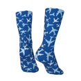 thumbnail image 3 of Goofa Airplanes in the Sky Printed Men's Crew Socks, Soft Durable Breathable Moisture-Wicking with Odor Control Cotton socks, 3 of 9