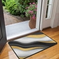 thumbnail image 2 of Black White Gold Wave Marble Pattern Door Rugs,Washable Non Slip Door Mats Indoor,Decorative Door Mats,Entry Mat Indoor for Entrance,Bedroom,Kitchen,Bathroom,30"x17", 2 of 6
