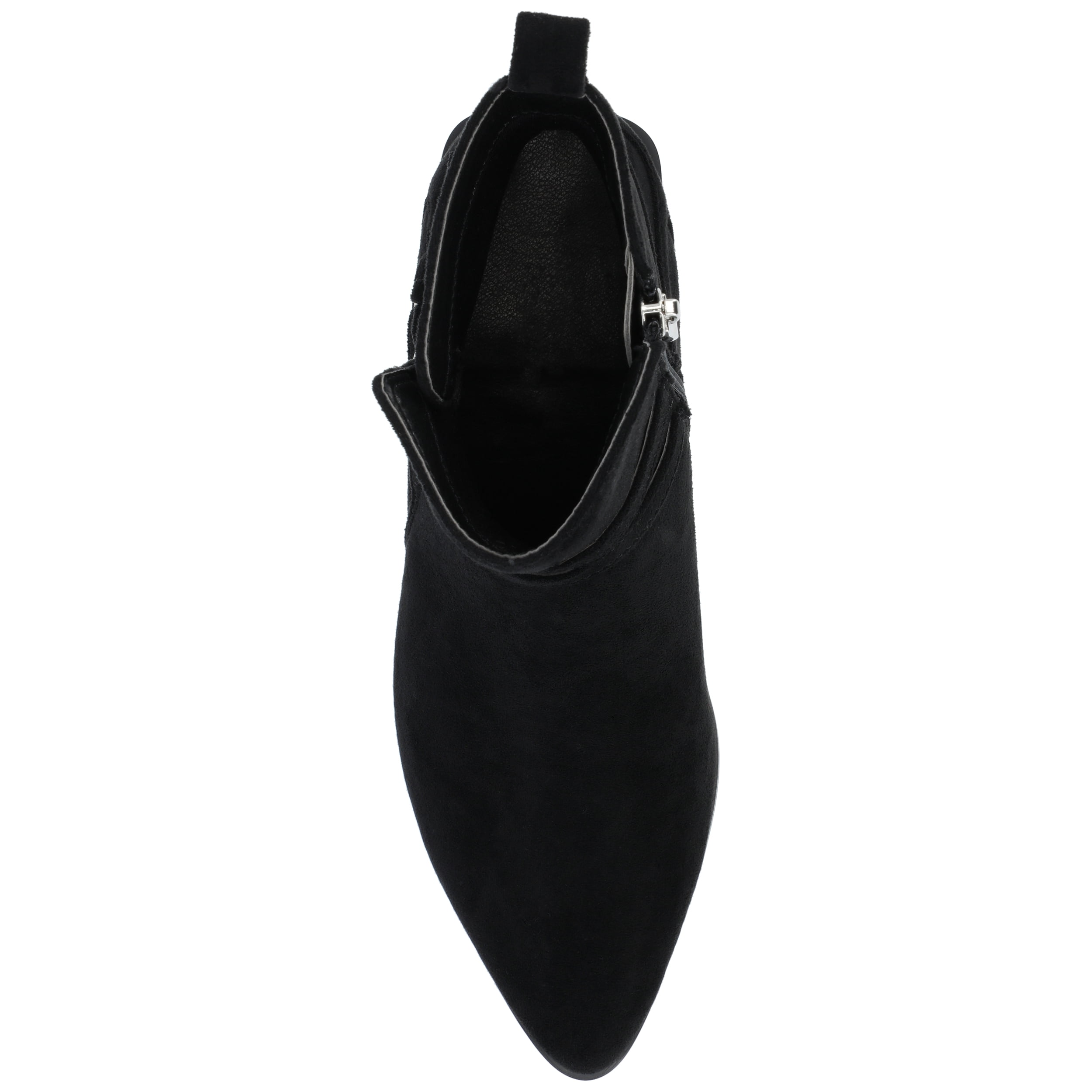 Journee Womens Estelle Stacked Heel Pointed Toe Booties, Widths Available