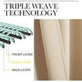 thumbnail image 6 of NICETOWN Blackout Curtains, Adhesive Curtain Track, Thermal Insulated Curtain Noise Blocking Room Divider Screen Partitions for Large Bay Window Living Room, Biscotti Beige, 120"x95", 1 Panel, 6 of 9