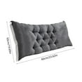 thumbnail image 5 of Clearance! Headboard Pillow Upholstered Wall Mounted Headboard Dorm Bed Large Bolster Headboard Positioning Support Reading Pillow Cushion 20"x47" B, 5 of 6