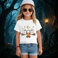 thumbnail image 2 of CAUYDY Toddler Baby Girls Halloween Shirts Pumpkin Graphic T-Shirt Ghost Spooky Season Tops Cute Short Sleeve Tees Clothes(White,3-4 Y), 2 of 5