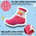 thumbnail image 4 of 12 Pairs Baby Toddlers Girls Socks Non Slip Crew Kids Socks with Grips for Little Girl Gripper Socks for 0-7 Years, 4 of 5