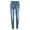 Light blue, variant on Dyfzdhu Teens Girls Ripped Jeans With Pocket Skinny Taper Button Denim Pants 13-14Y