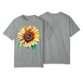 thumbnail image 2 of NAMTYQX Graphic Tees Plus Size Muster Round Neck Loose Airoft Short Sleeve Lightweight Graphic Cute T Shirts for Women Gray Size 2XL, 2 of 3