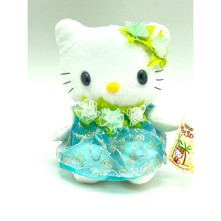 SANRIO Hello Kitty Plush - Hello Kitty Tropical Plush Doll In Blue Dress SANRIO Hello Kitty Plush - Hello Kitty Tropical Plush Doll In Blue Dress