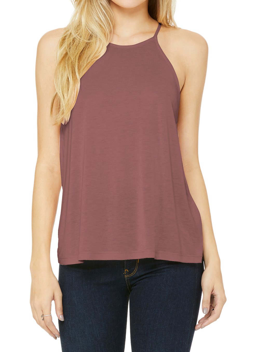high neck flowy top
