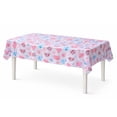 thumbnail image 2 of Valentine's Day Tablecloth, Flowers and Hearts on Grey Textured Fabric by Mainstream (60 x 102 Rectangle/Oblong), 2 of 8