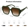 thumbnail image 4 of Gafas de Sol SOJOS Retro Cuadradas Polarizadas SJ2359 Verde/Marrón, 4 of 5