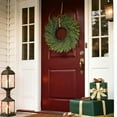 thumbnail image 3 of 24" Real Touch Norfolk Pine Wreath for Front Door, Artificial Christmas Wreaths Faux Pine Needles Green Fake Wreath for Walls Windows Porches Farmhouse Indoor Outdoor Home Decor, 3 of 9
