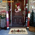 thumbnail image 6 of Mloabuc Merry Christmas Trees Door Mat Indoor Outdoor Rug,Winter Christmas Tree Front Welcome Door Mat Holiday Creative Decorative Seasonal Burlap Welcome Floor Mat Switch Mat for Outdoor 17 x 30 in, 6 of 6