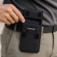 thumbnail image 4 of Waistband Mini Wallet,Waterproof Portable,Hidden Travel Belt Pouch,Undercover Security Waist Wallet for Men and Women for Passport Cash Bank Card Storage for Outdoor Travel-Black, 4 of 5