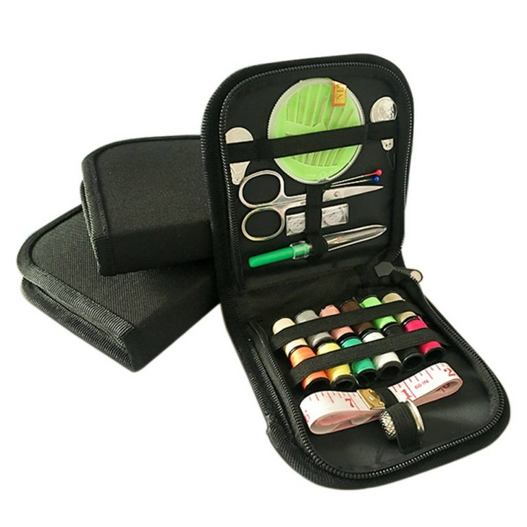 Jetcloudlive 128pcs Portable Travel Sewing Box Kit Needles Thread Stitching  Kit DIY Sewing Supplies Premium Mini Sewing Accessories