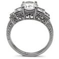 thumbnail image 3 of Lanyjewelry 5 stone type Round Princess CZ Stainless Steel Womens Wedding Ring - Size 5, 3 of 3