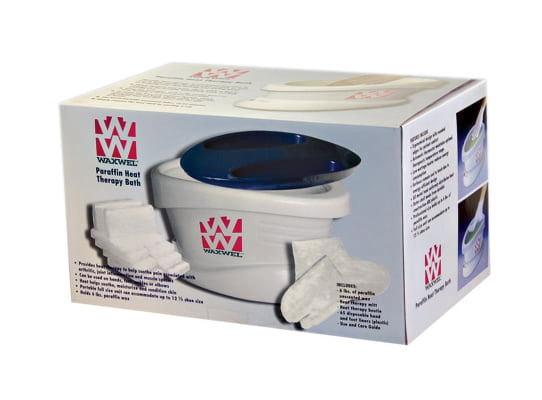 WaxWel\xc2\xae Paraffin Bath - Standard Unit Includes: 100 Liners, 1 Mitt, 1 Bootie and 6 lb Peach Paraffin