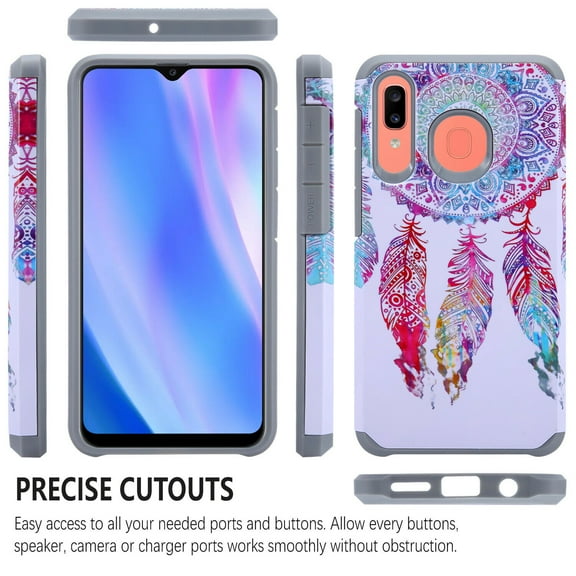 Samsung Galaxy A30 Case, STARSHOP Drop Protection Dual Layers Phone Cover - Dream Catcher
