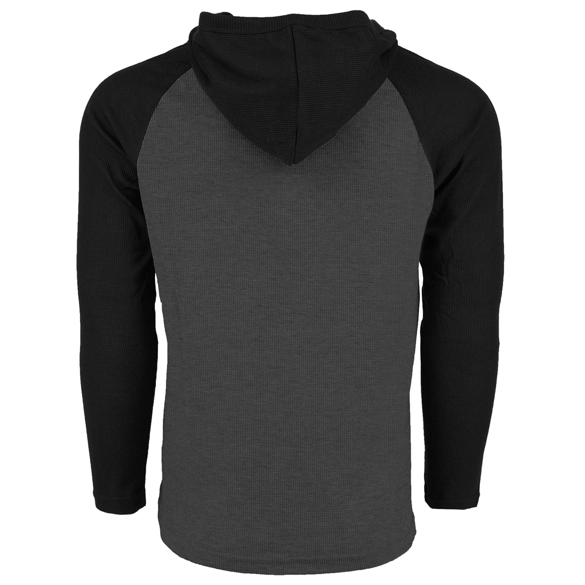 true rock men's waffle knit henley hoodie