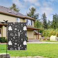 thumbnail image 2 of Black and White Halloween Elements Pattern Fall Garden Flags 12.5"x18" Double Side,Small Yard Flags for Outside,Outdoor Fall Decor,Autumn Funny Garden Flag Yard Decoration, 2 of 4