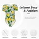 thumbnail image 4 of Balery Lemon1 Body de cuello redondo de manga corta para mujer Tops de manga corta Tops básicos-Large, 4 of 7