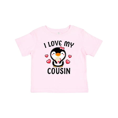 

Inktastic I Love My Cousin with Cute Penguin and Hearts Gift Baby Girl T-Shirt