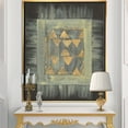 thumbnail image 3 of Gold Geometric Tapestry - Modern & Transitional Framed Canvas, 3 of 3