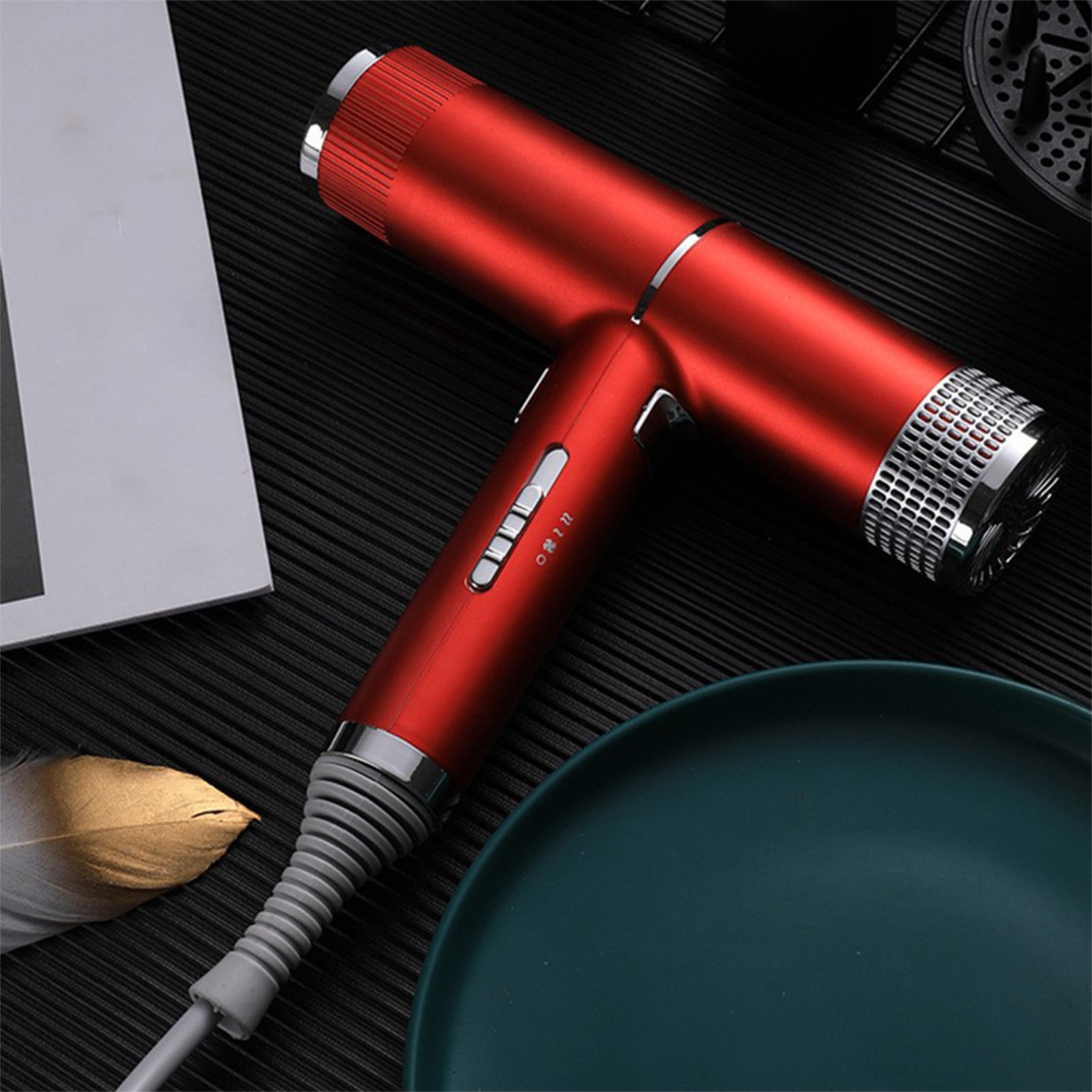 Travel Hair Dryer, 800W High Power, Ionic Conditioning for Frizz-Free Hair, with Curly Hair Styling Nozzle, Compact Design, 110V, Suitable for Normal & Curly Hair, Fast Drying