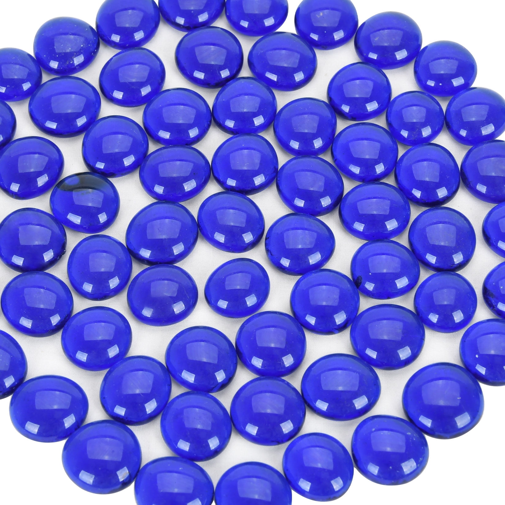 GasSaf Blue Fire Glass Beads for Outdoor Fire Pit, Fireplace and fire Pit  Table, 3/4 Inch Glass(10 Pound)(Cobalt Blue)