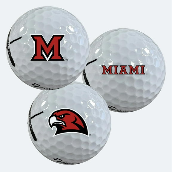 Miami University Redhawks Logo Edition Taylormade Distance Golf Balls 12-Pack (Dozen)