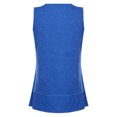 thumbnail image 4 of Yartina Women's Round Neck Sleeveless Split Hem Vest Tops Loose Fit Tee Shirt Gym Workout Tank Tops Blue M, 4 of 8