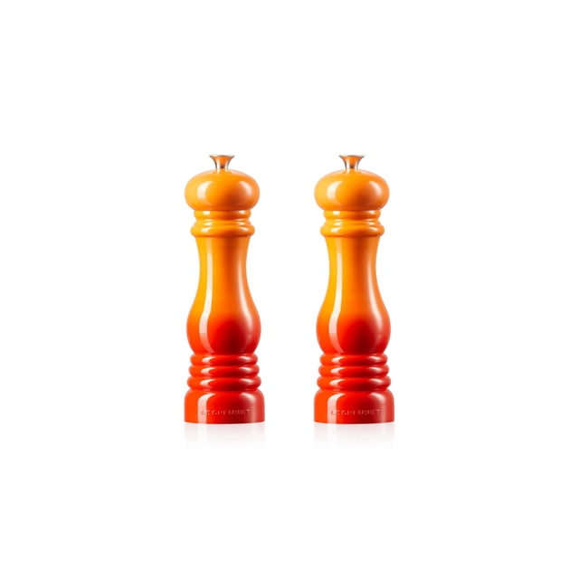 Set de molinillos de sal y pimienta Le Creuset Flame, 20 cm, cerámica