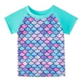 thumbnail image 4 of Esaierr Girls Swimsuits Short-Sleeved Shorts 2 Piece Printed T-Shirt Bathing Suit for 4-12Y, 4 of 6