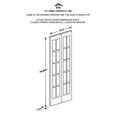 thumbnail image 2 of Pinecroft Traditional Frosted Glass Bifold Door, 24-in. x 80-in., Unfinished, 2 of 8