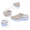 thumbnail image 4 of longantii Orthopedic Slippers for Women Backless Sneakers, Slip On Open Back Shoes with Arch Support, Breathable Mesh Walking Mules Sneakers, Lightweight Non-Slip Platform Casual Beige, 4 of 5
