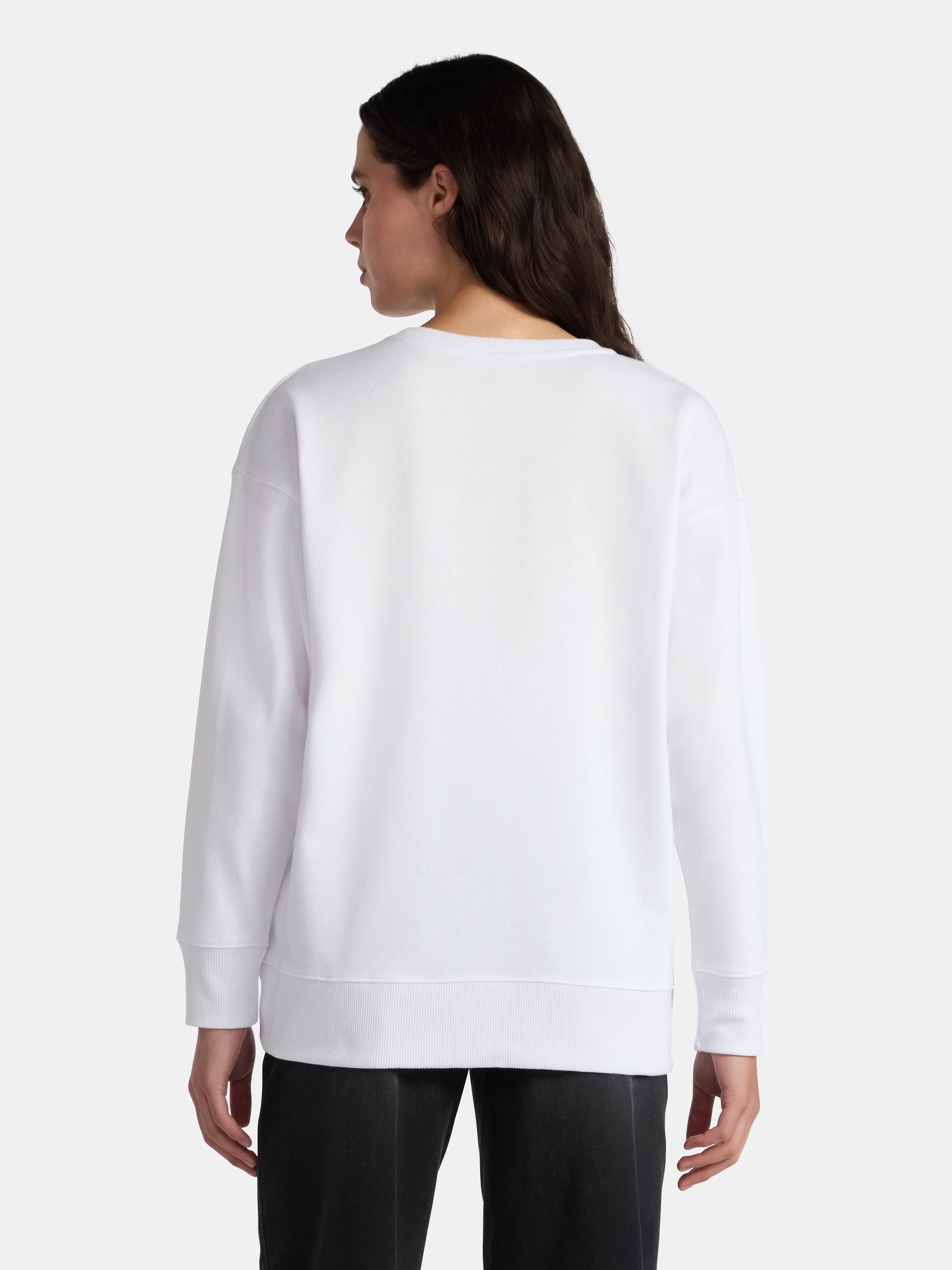 Women's Halloween Good Face Graphic Fleece Sweatshirt from Way to Celebrate, Sizes S-3XL