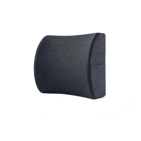 Ergonomic Memory Foam Lumbar Support Pillow for Office Chair & Car - Breathable French Terry Back Cushion with Straps & Pocket for Driving, Desk, Home