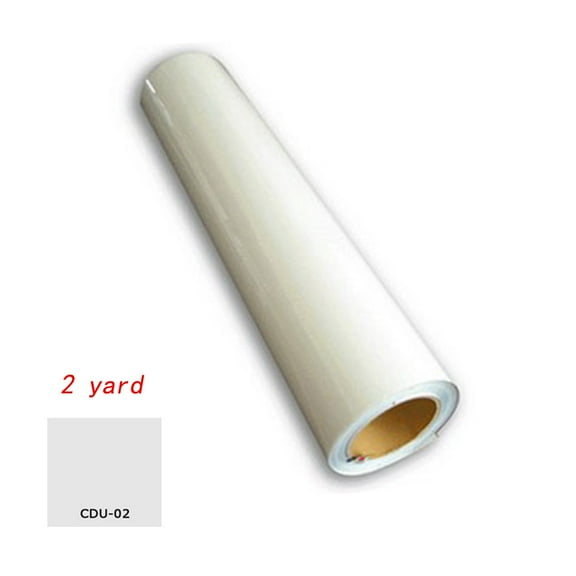 INTBUYING 2 Yard 20inch PU Vinyl for T-Shirts Heat Press Transfer HTV Cutting Plotter Craft (White)