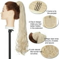 thumbnail image 4 of SEGO Long Wave Ponytail Extension With Braids Wavy Synthetic Wrap Around Ponytail Hairpiece for Women, 4 of 7