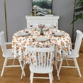 thumbnail image 2 of White Christmas Gingerbread Man Pattern Round Tablecloth 60"x60",Wrinkle Wipeable Table Cloth for Kitchen Dining Room Picnic Patio Party, 2 of 6